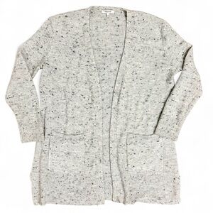 Madewell Donegal Knit Wrap Cardigan Gray Speckled Sweater Small